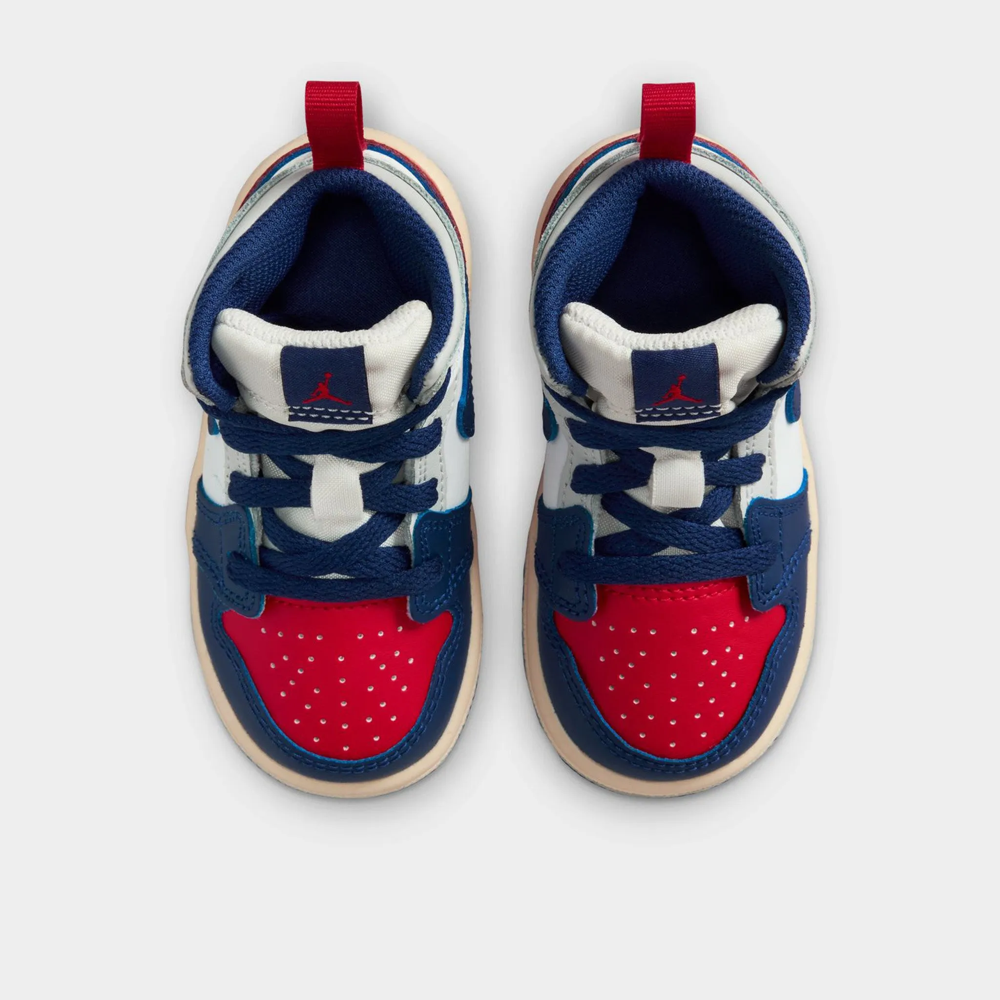 Anti   Slip Gel Infused Heel Pad Jordan 1 Mid TD White / Deep Royal Blue - University Red