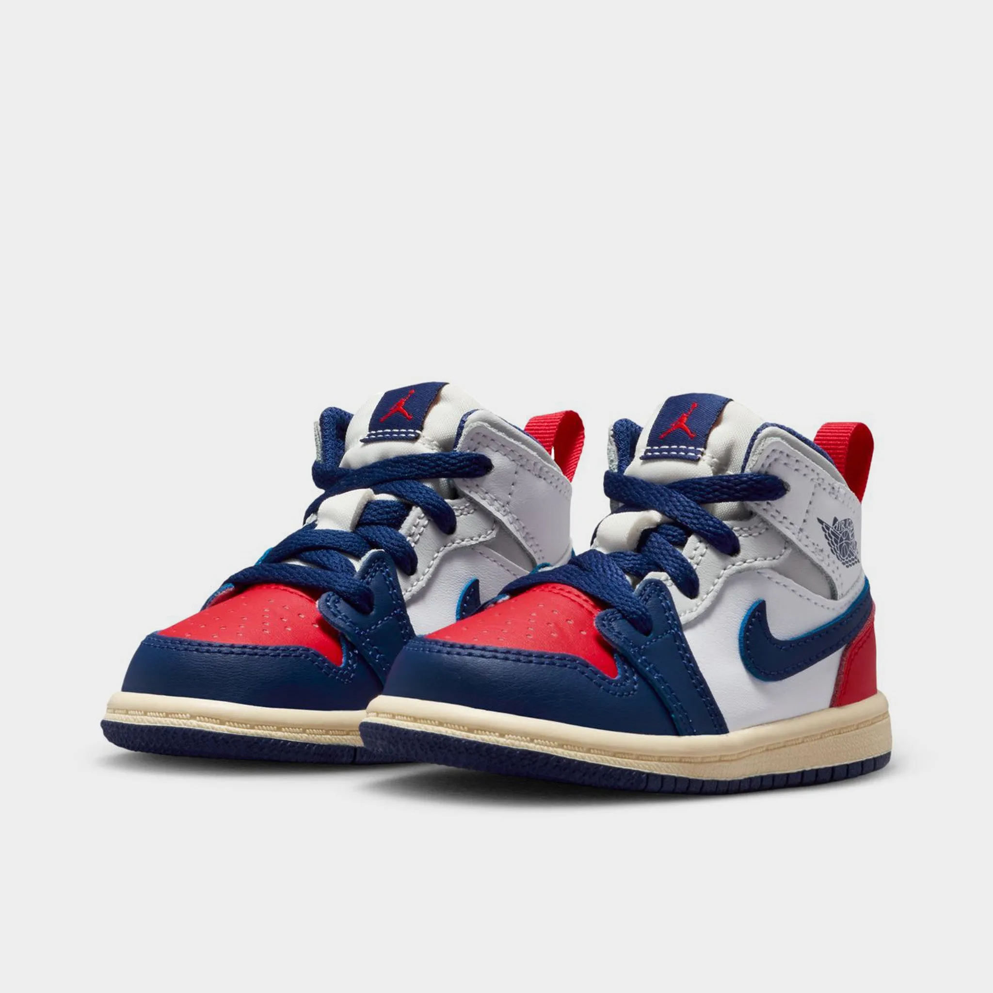 Agility Focus Jordan 1 Mid TD White / Deep Royal Blue - University Red