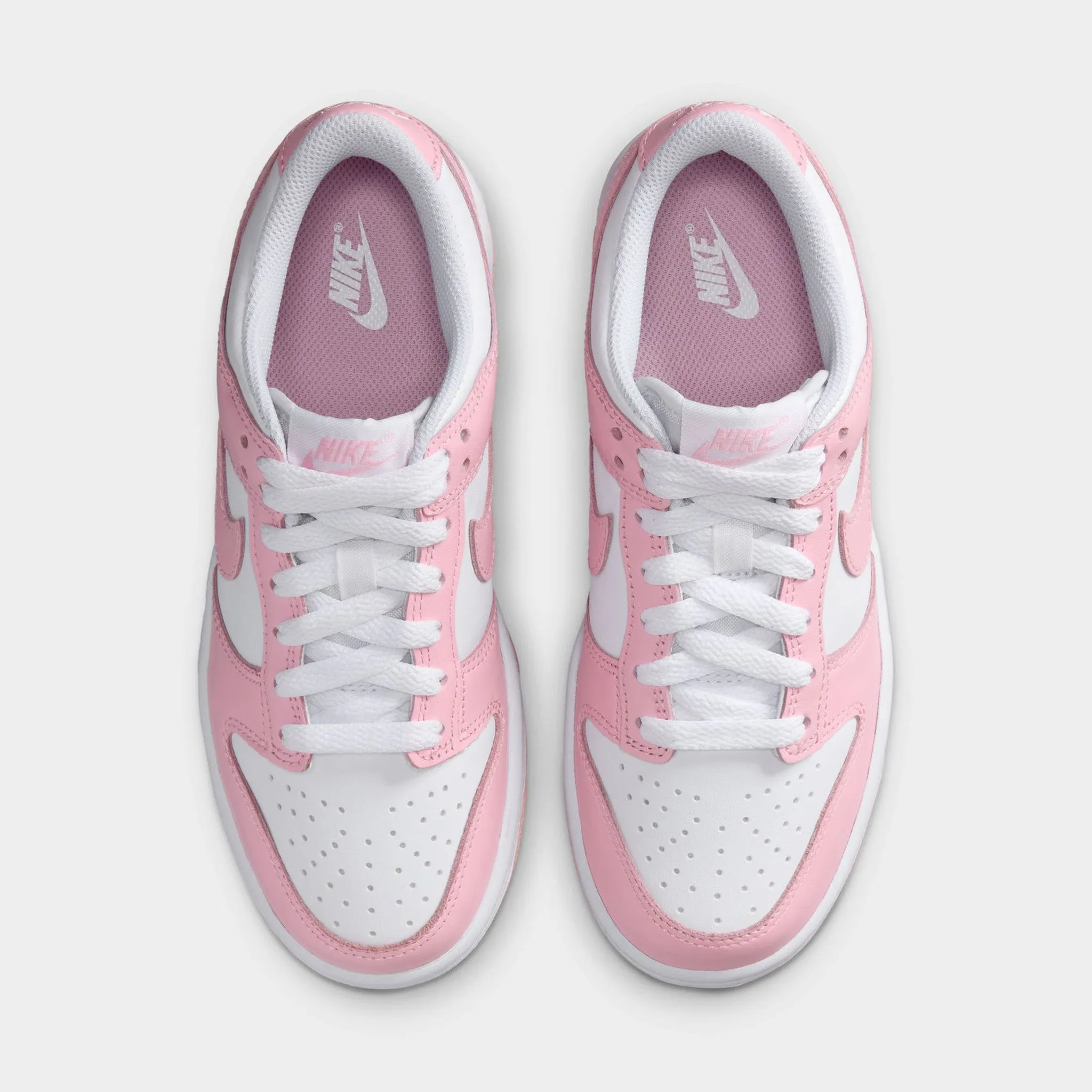 Classy Fit No Squeeze Nike Dunk Low GS White / Medium Soft Pink - White