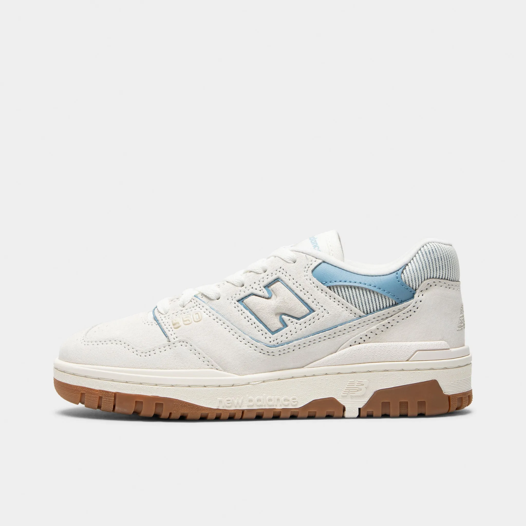New Balance Women's 550 Sea Salt / Still Water Foam Padded Collar Airflow Ventilation System