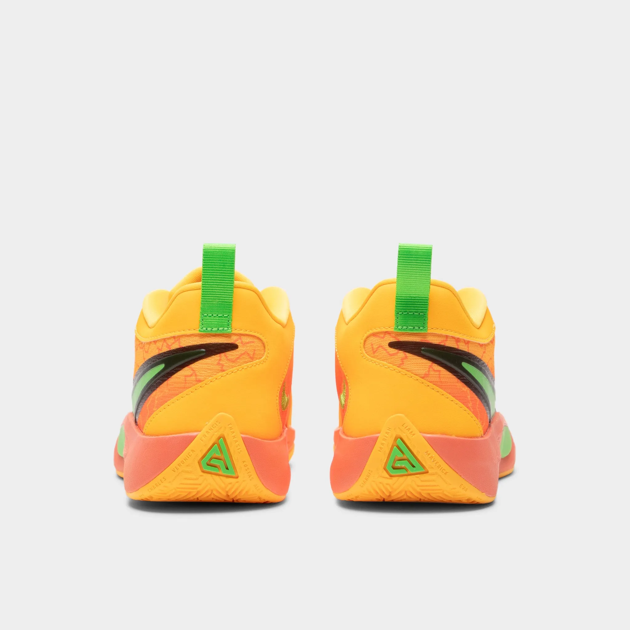 Breathable Linings Flexible Arch Support Nike Giannis Freak 6 GS Light Wild Mango / Action Green - Black