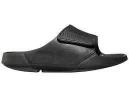 OOFOS VELCRO SLIDE - BLACK - 1550MBK Cushioned