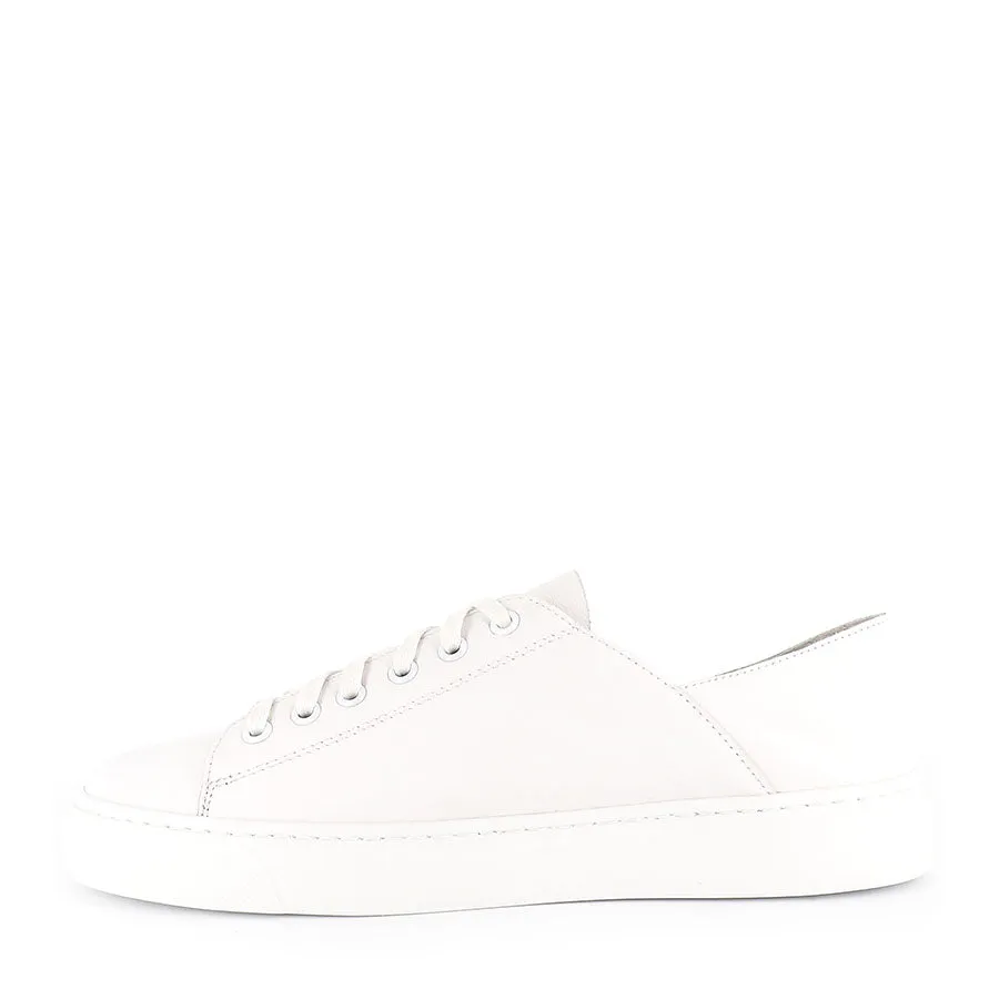 OSKHER - WHITE LEATHER Durable Construction