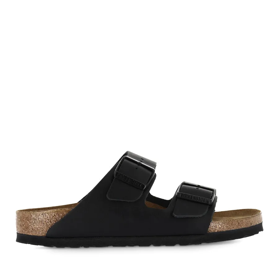 Simple Slip Fit Sandal ARIZONA NARROW - BLACK LEATHER