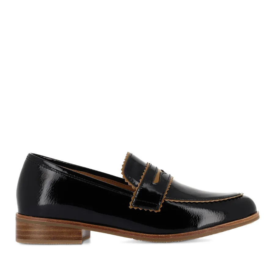 Clear Pace LASTARR - BLACK PATENT TAN LEATHER