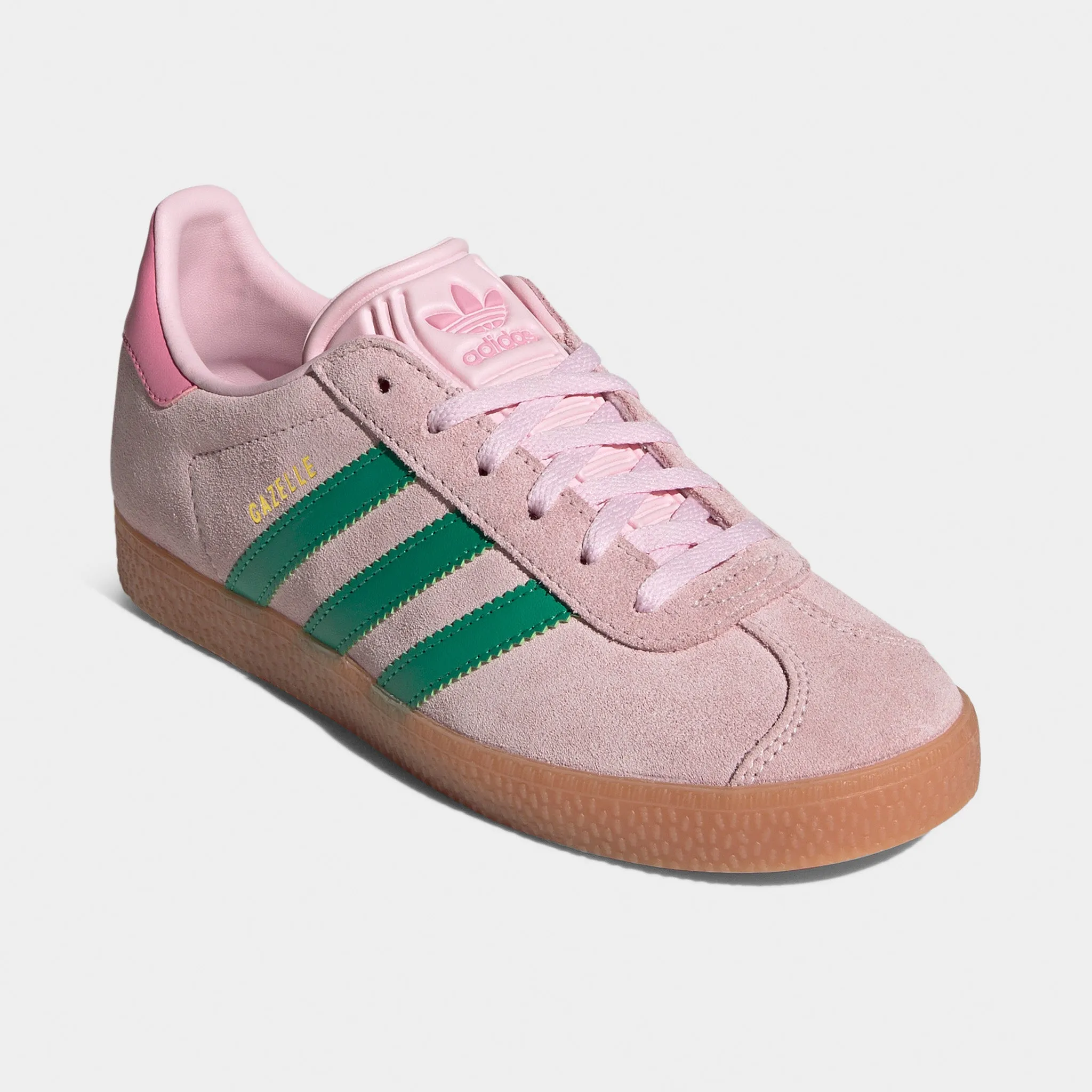 adidas Juniors' Gazelle Clear Pink / Court Green - Bliss Pin school - related benefits