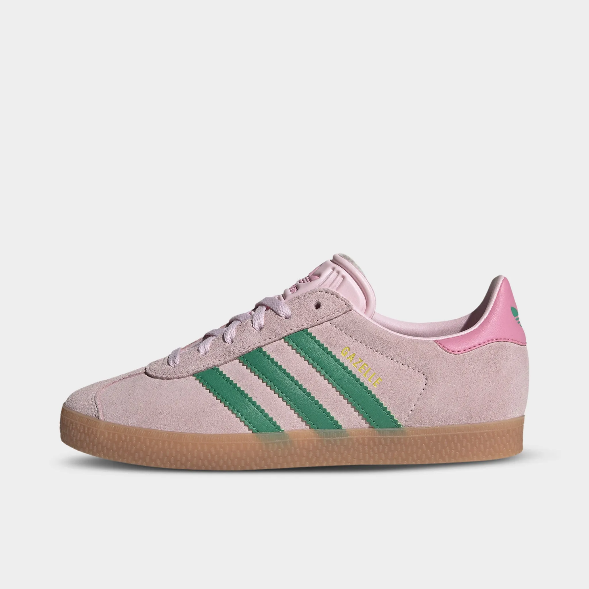 adidas Juniors' Gazelle Clear Pink / Court Green - Bliss Pin waterproof Air Ventilation