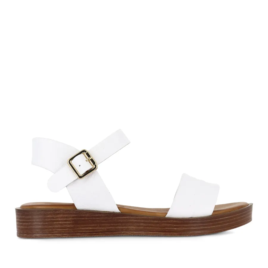 Relaxing Trendy Shoes MASON - WHITE LEATHER