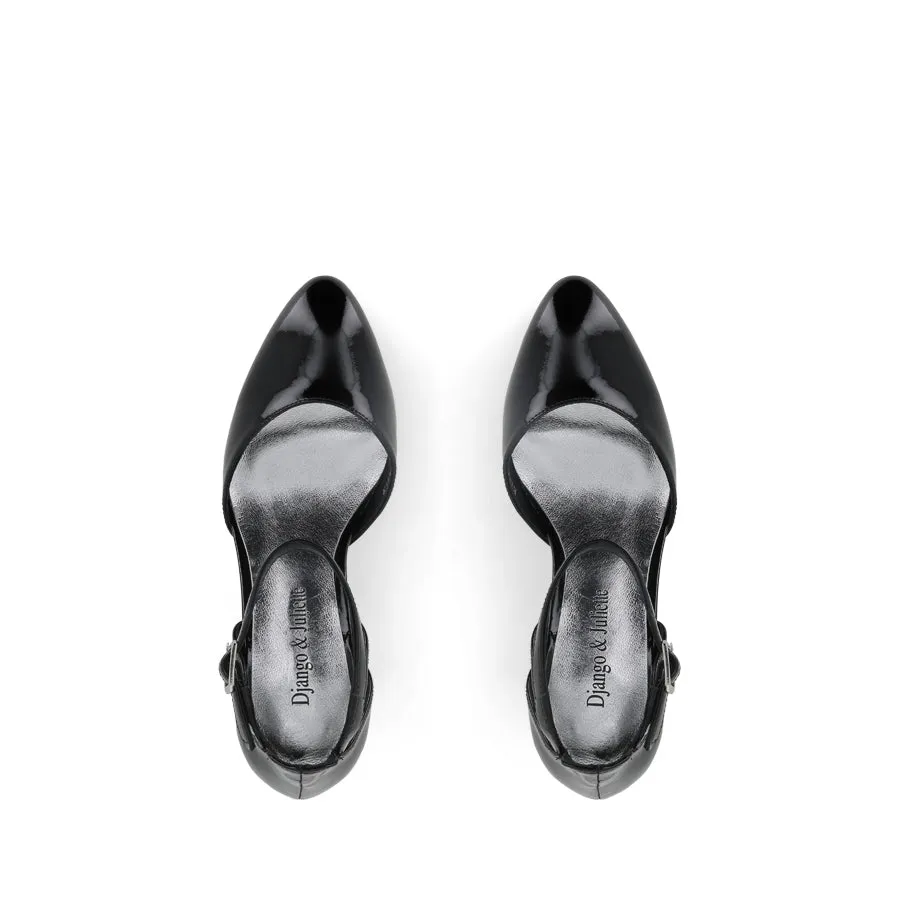 KILLIE - BLACK PATENT LEATHER Slip-On Comfort Sporty Chic