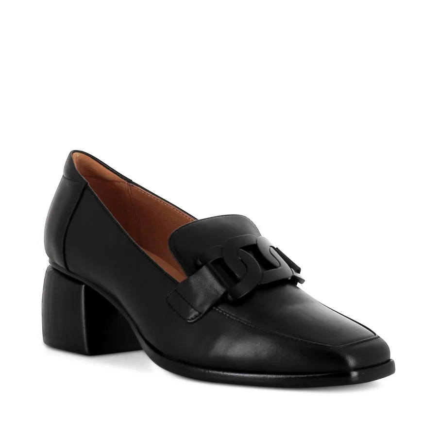 PADDLE - BLACK BLACK LEATHER Stylish Slip-Ons