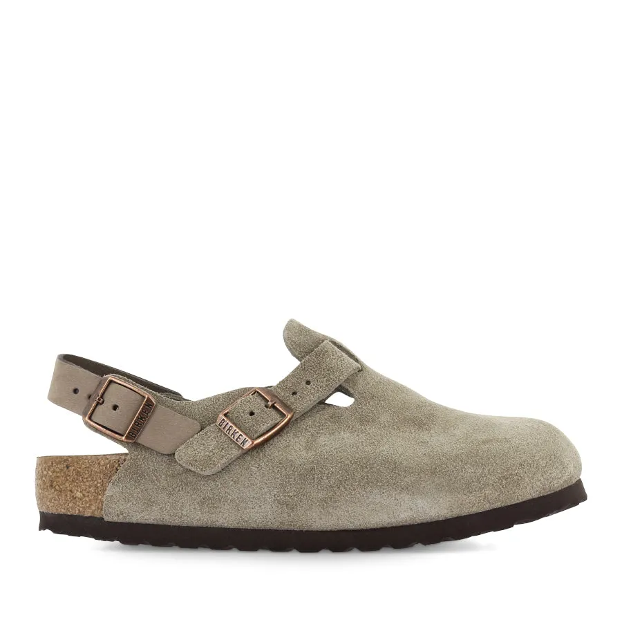 TOKIO SUEDE - TAUPE SUEDE Mule Mode Cozy Feel Footwear