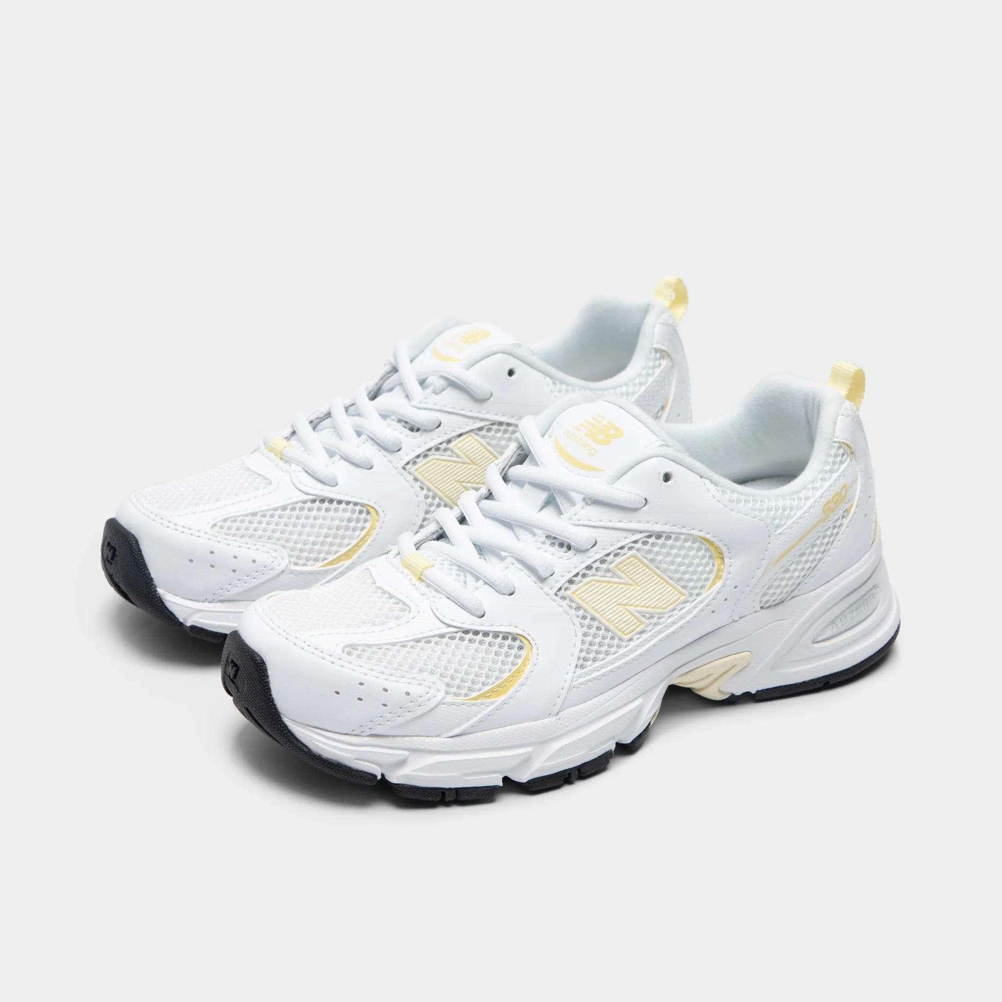 New Balance Juniors' 530 White / Beige Neutral Colors Plush Touch