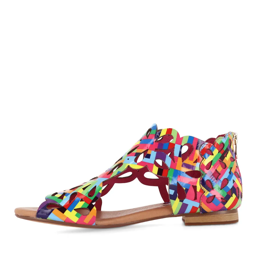 PIETRO - PINK STRIPE MULTI PATENT Beach Fun