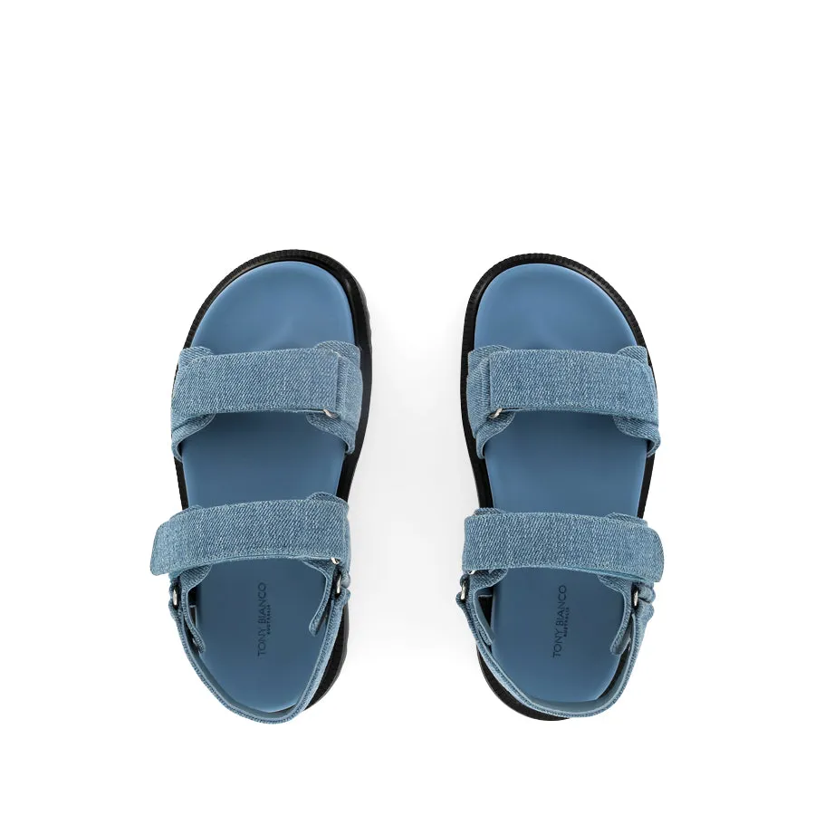 Comfortable Open-toe Shoes FALCON - WASHED DENIM
