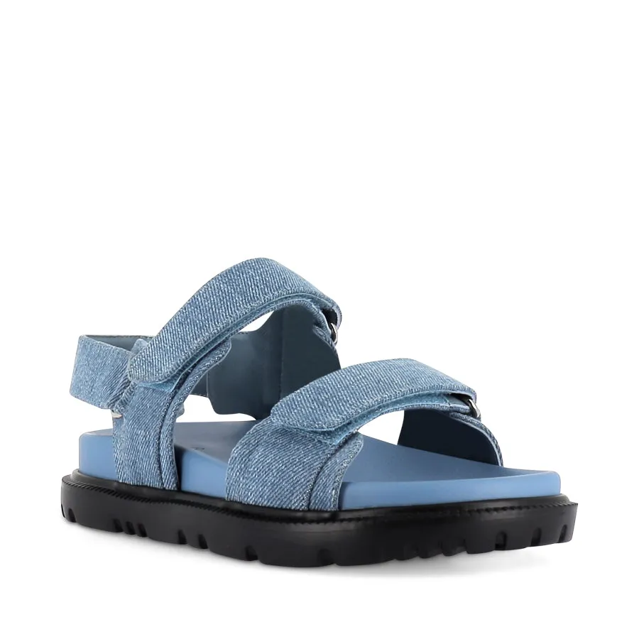 FALCON - WASHED DENIM Sporty Flats Holiday Mood
