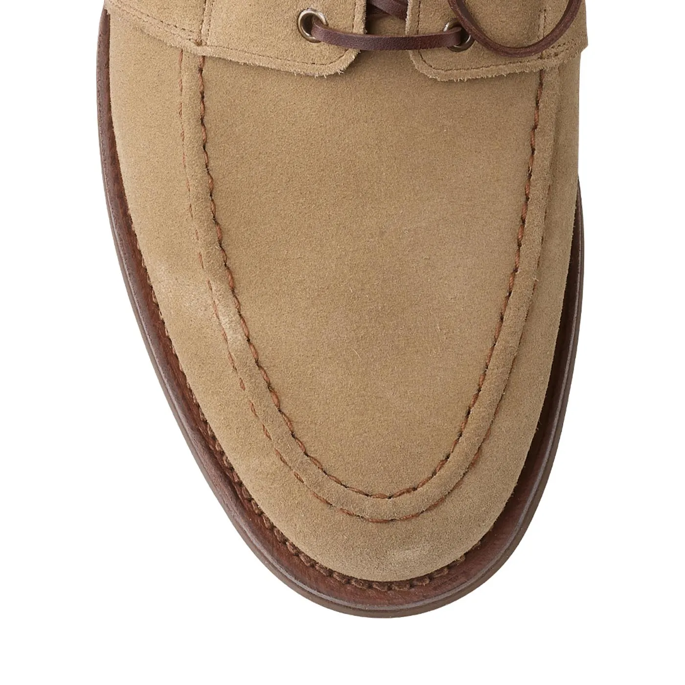 Practical Slip-on Shoes Cushioned heel Falmouth Khaki Suede
