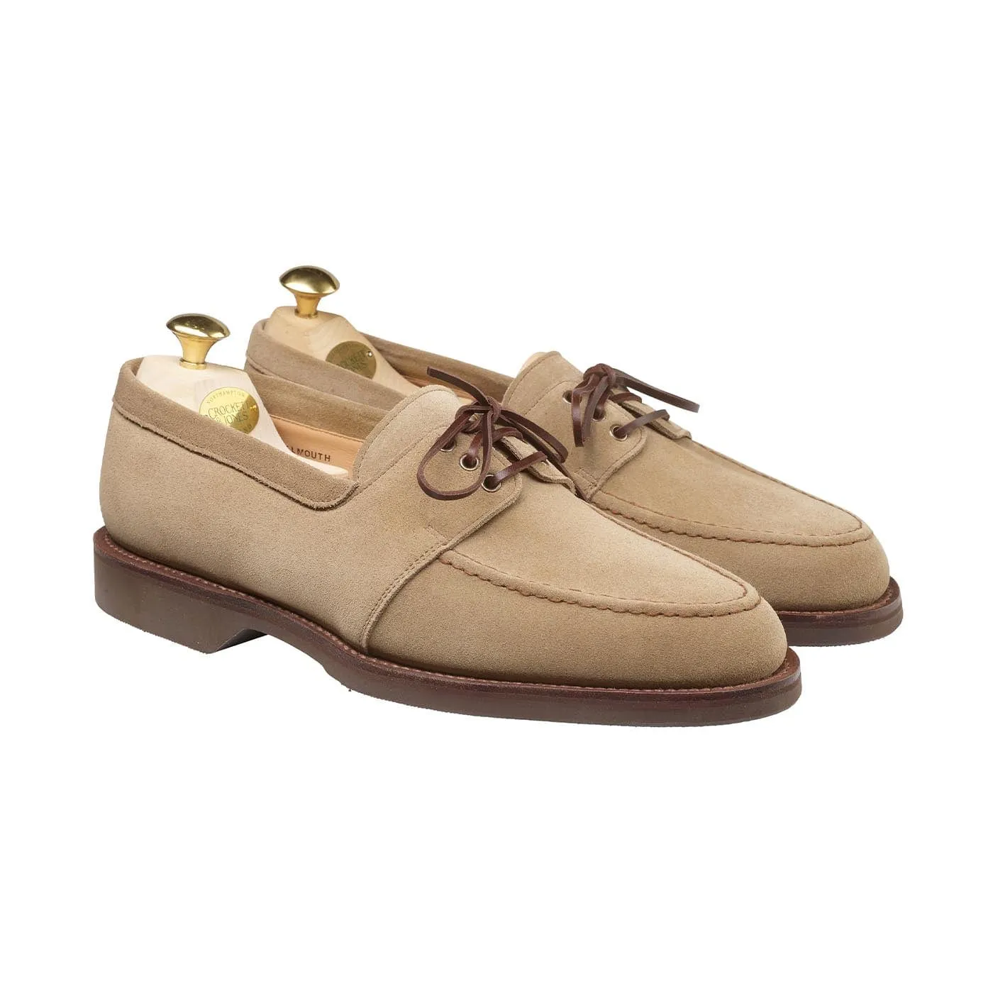 Falmouth Khaki Suede Metal Accents
