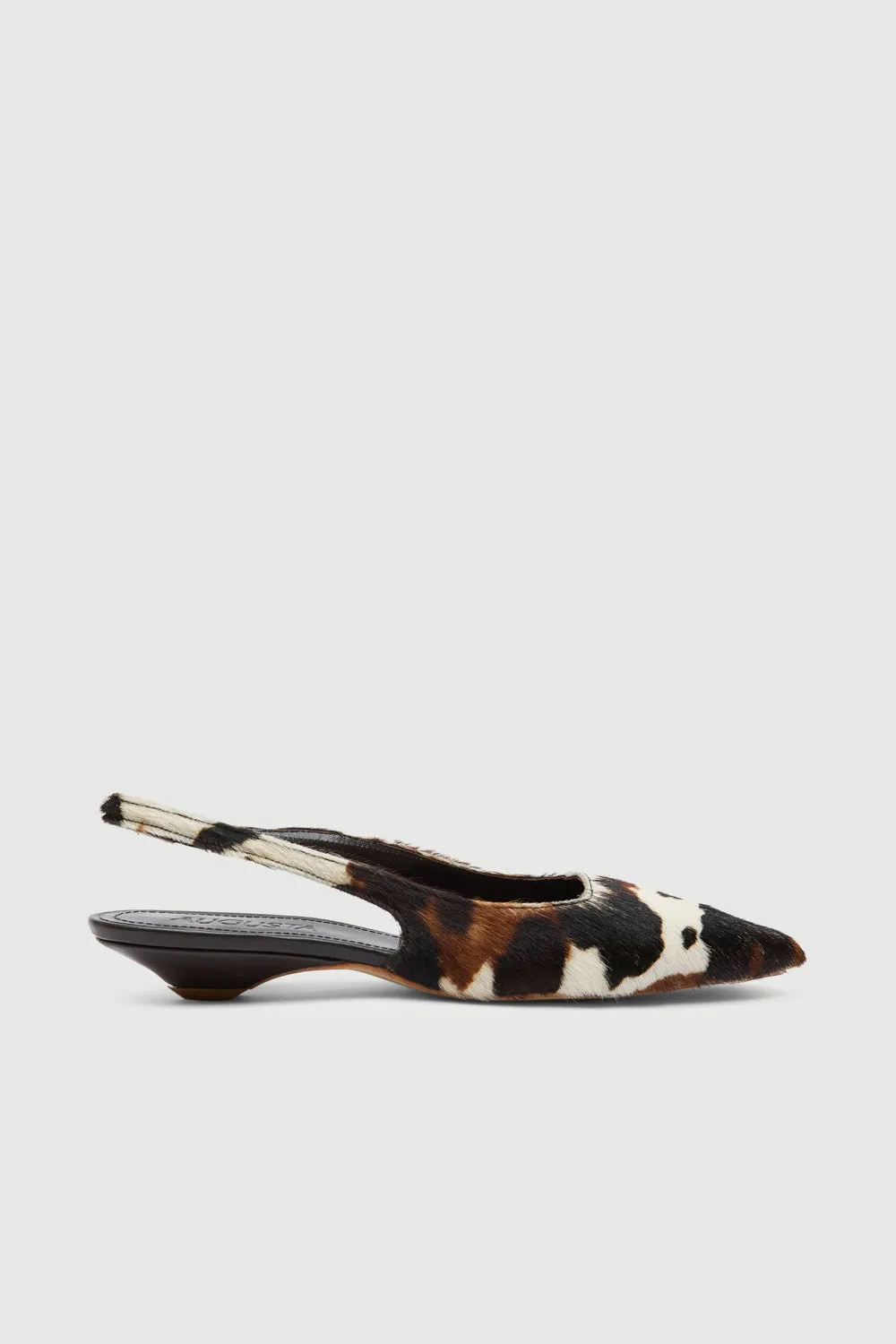 Harper Slingback Flats in Dark Cow Calf Hair Indoor Use