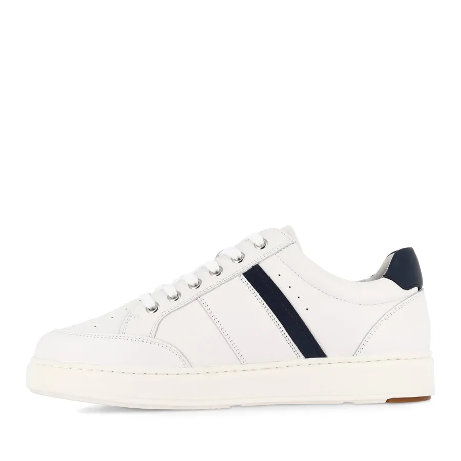 LINCOLN - WHITE/NAVY LEATHER Foot Cushion quick dry