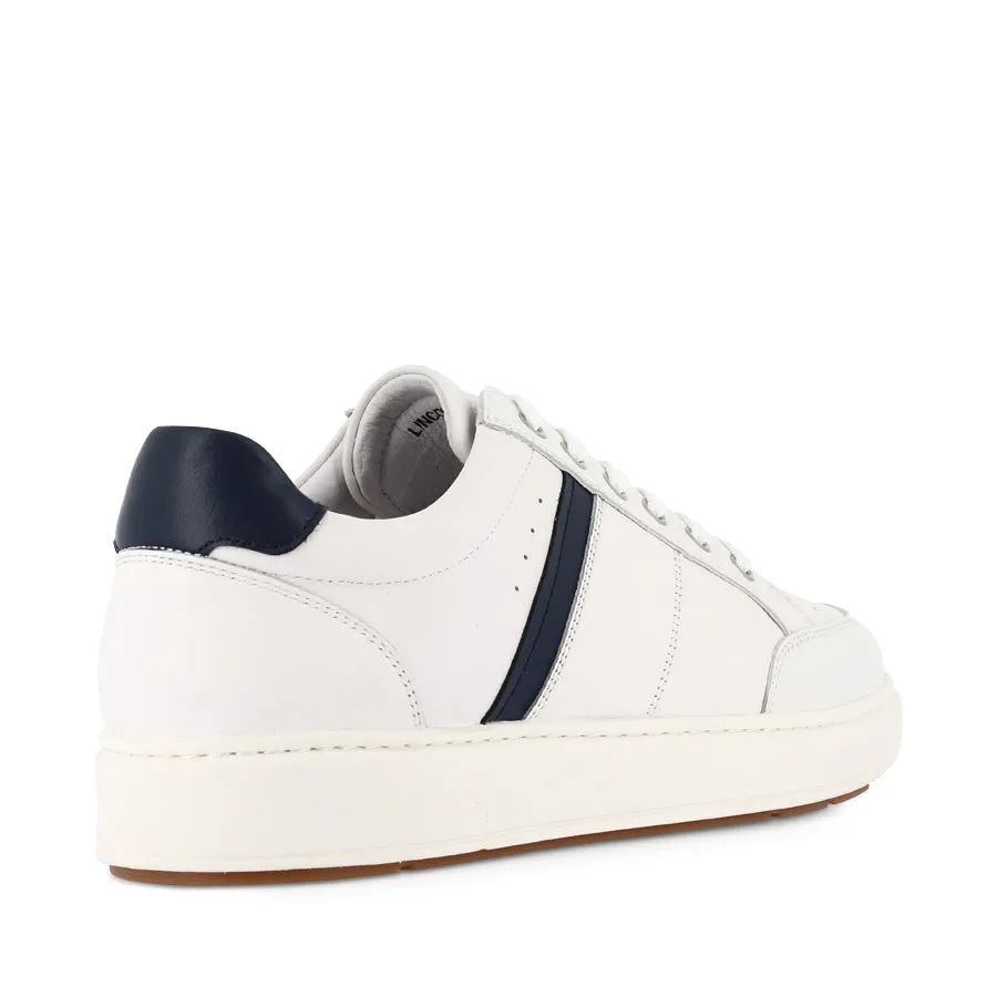 LINCOLN - WHITE/NAVY LEATHER Signature grip Padded shock absorption