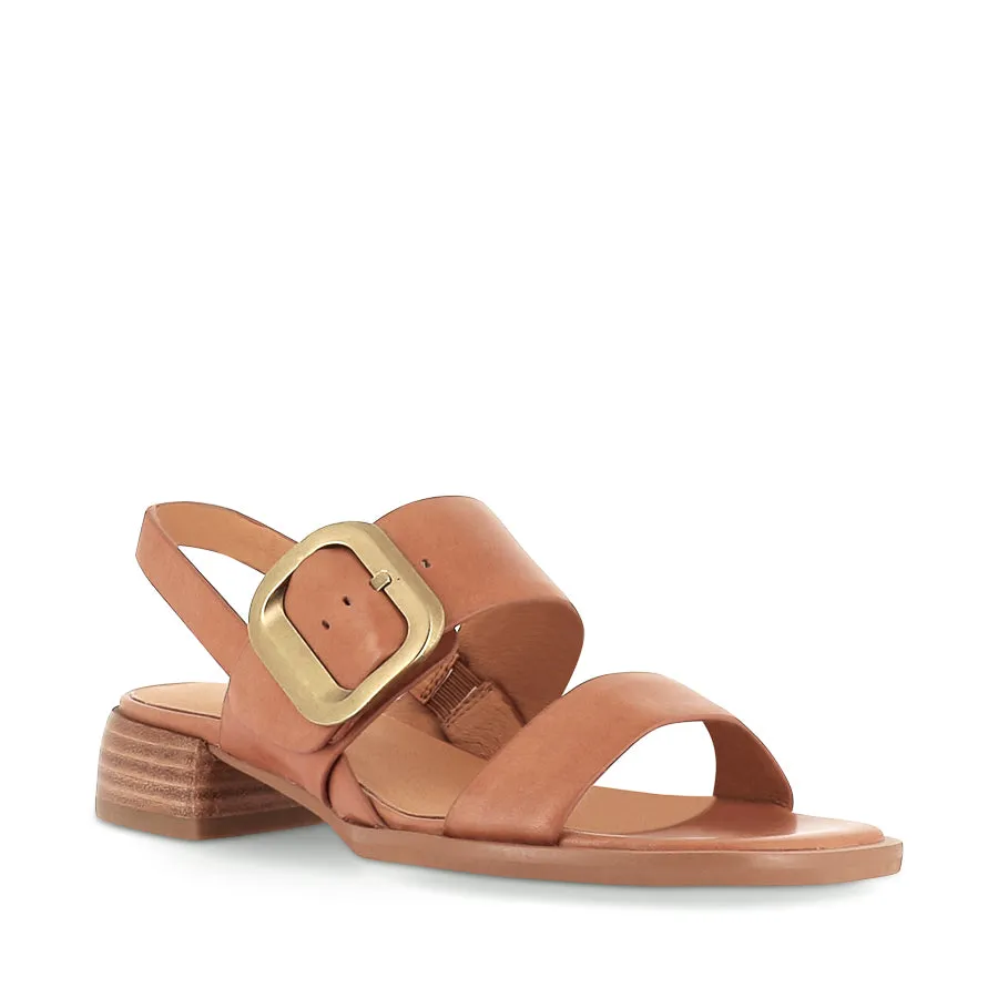 TEGEAN - BRANDY LEATHER Open Toe Design Slip In