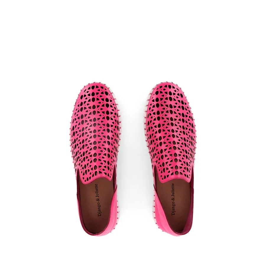 HAZE - HOT PINK LEATHER Simple Elegance Coral Glow