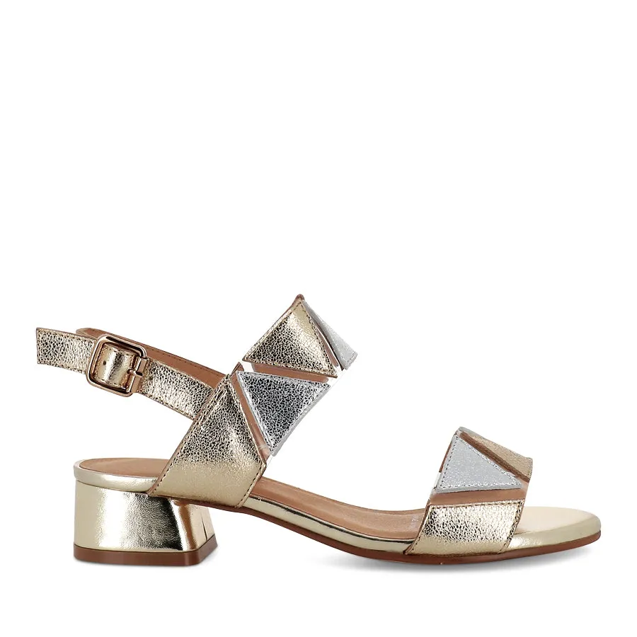 Library Step ASHBURY - GOLD SILVER MULTI LEATHER