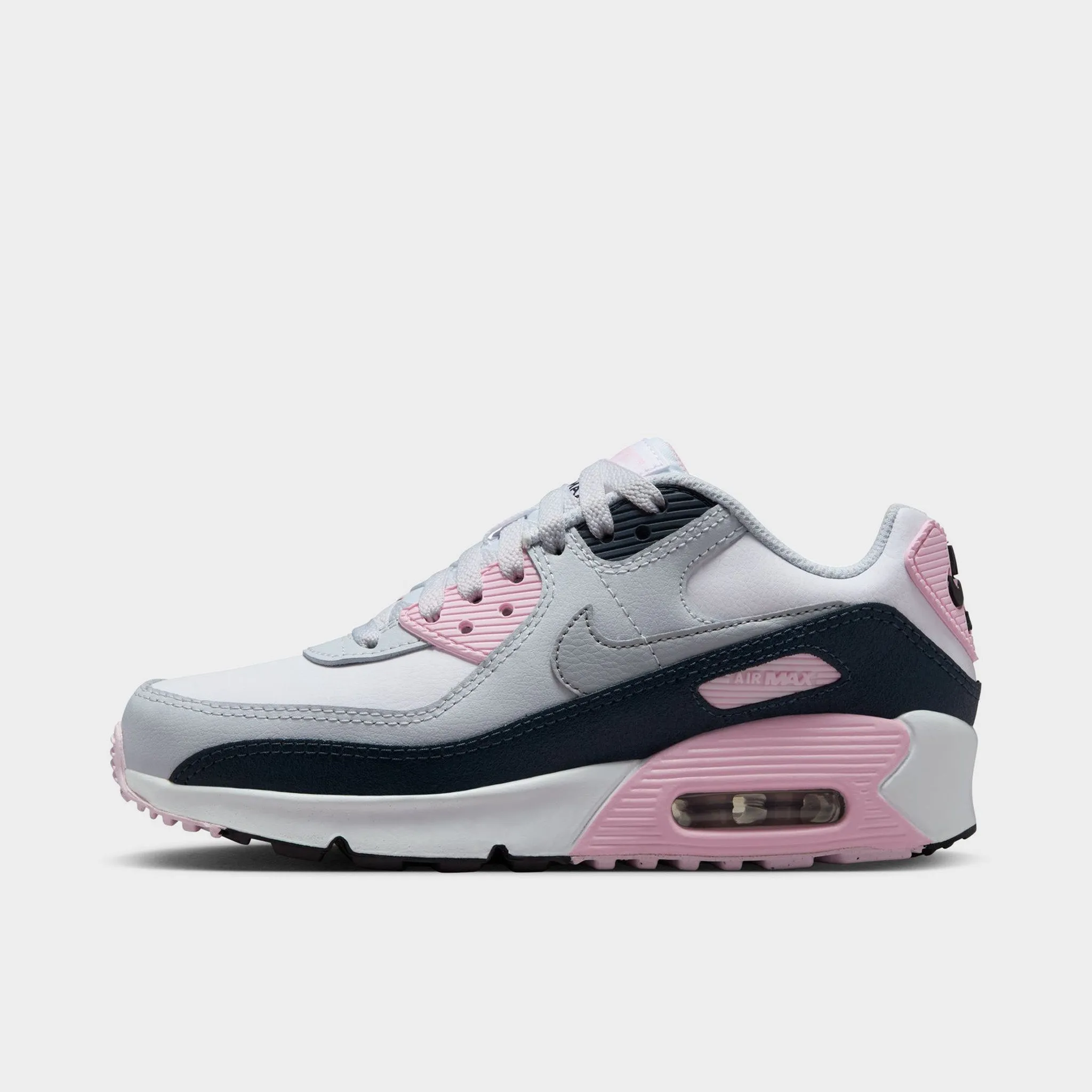Nike Air Max 90 LTR GS White / Wolf Grey - Pink Foam Calm Fit