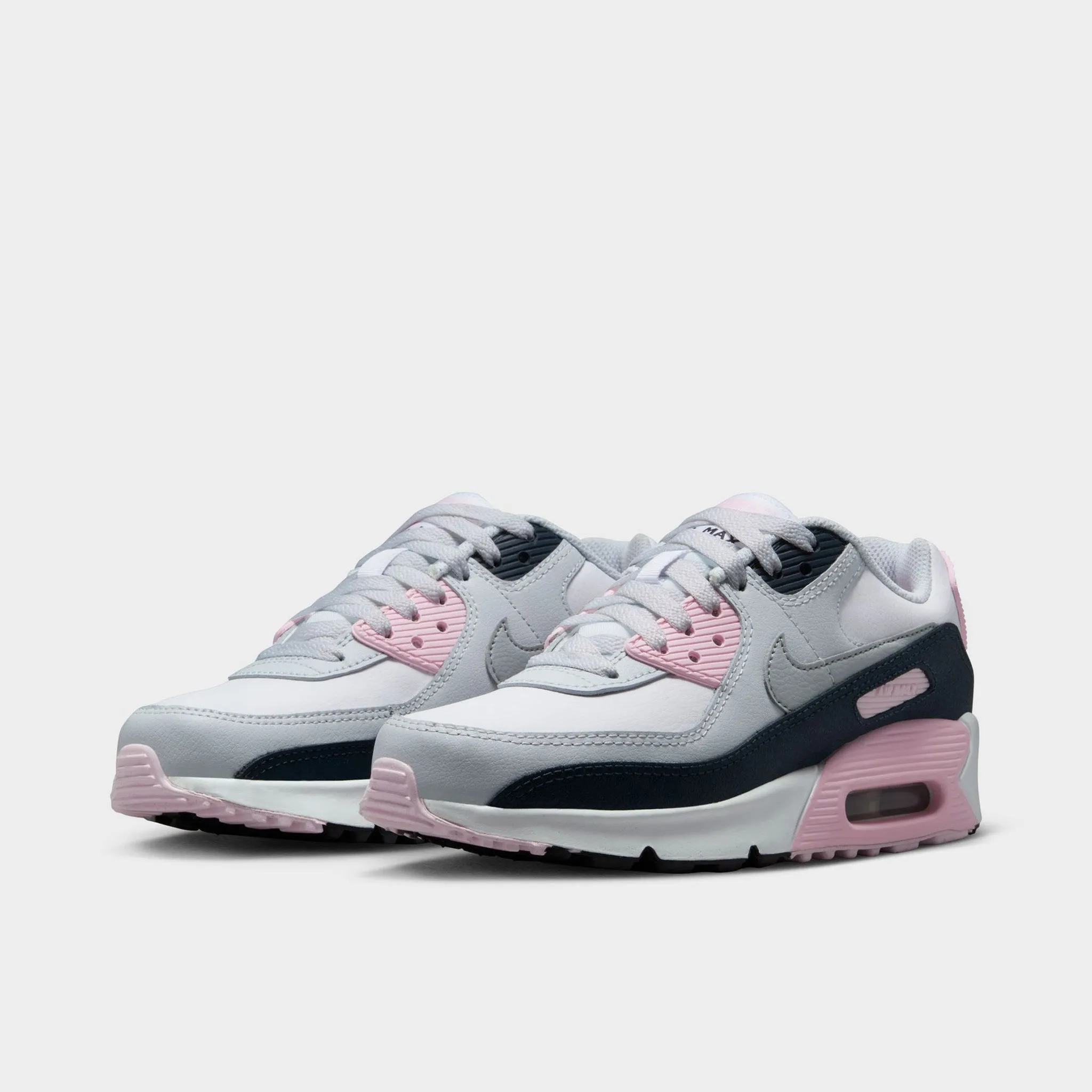 Superior Look Nike Air Max 90 LTR GS White / Wolf Grey - Pink Foam