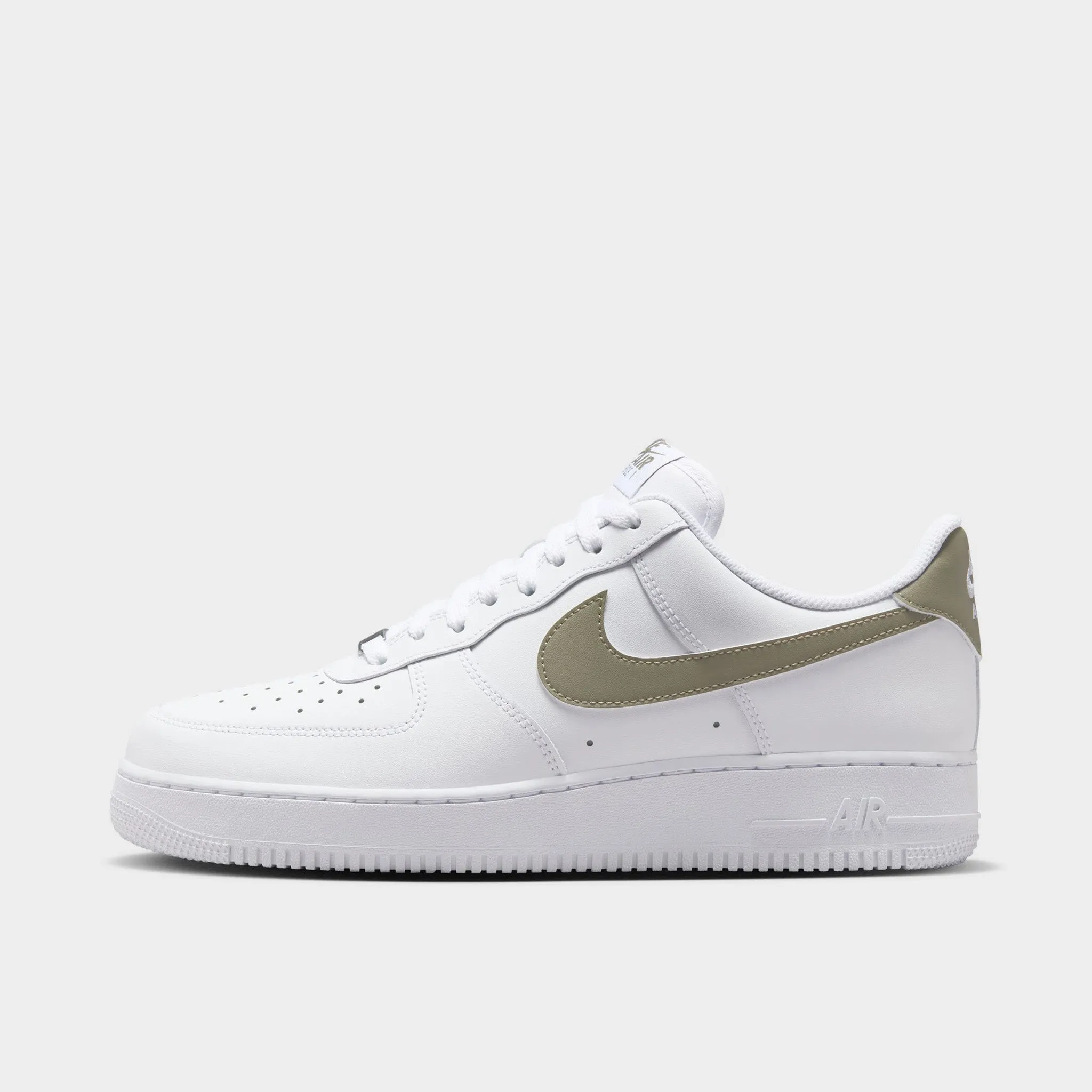 Nike Air Force 1 '07 White / Light Army Vibration Dampening Lace   Up