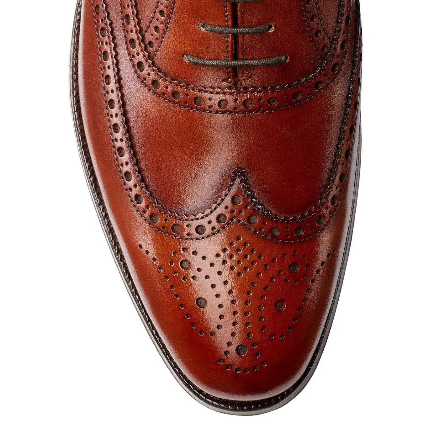 Finsbury Chestnut Burnished Calf Minimalist Oxfords