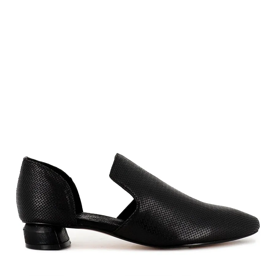 Smile Time Easy Fit Flats FIRAS - BLACK CUT LEATHER
