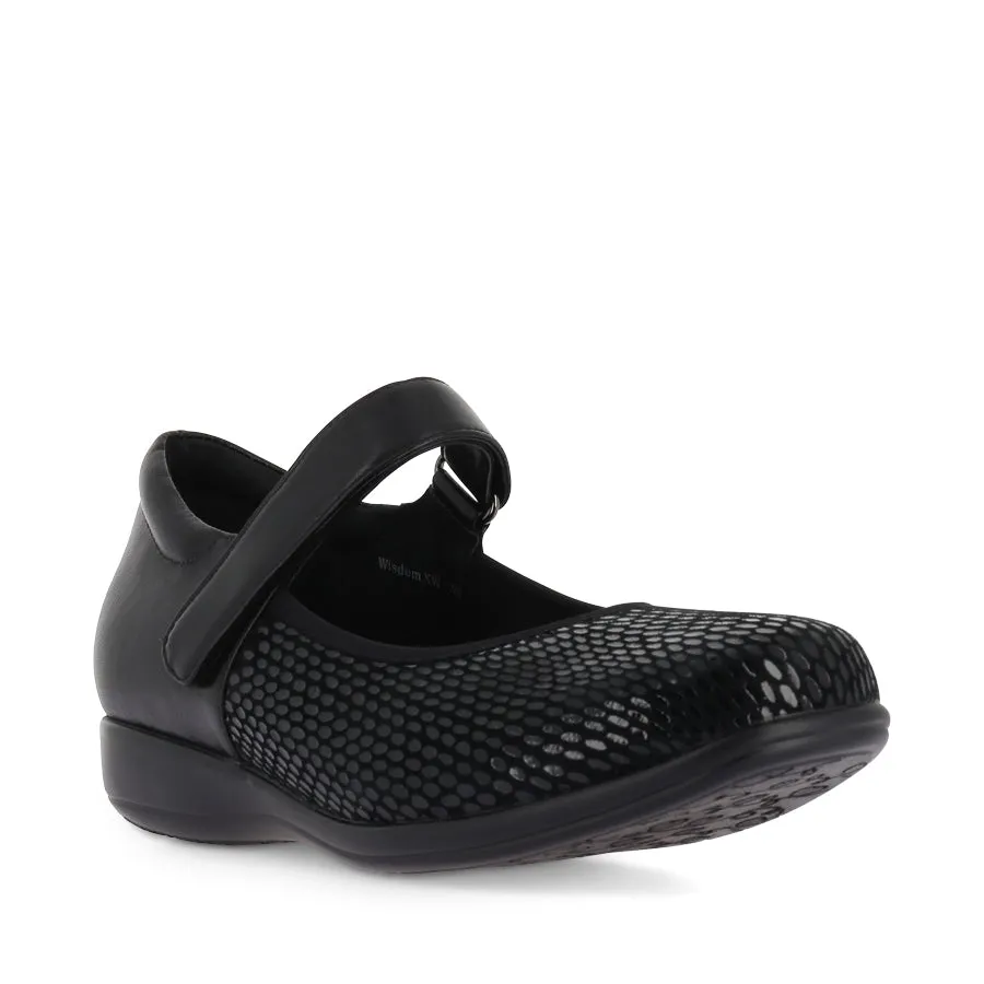 Sleek Sole WISDOM - BLACK SNAKE STRETCH