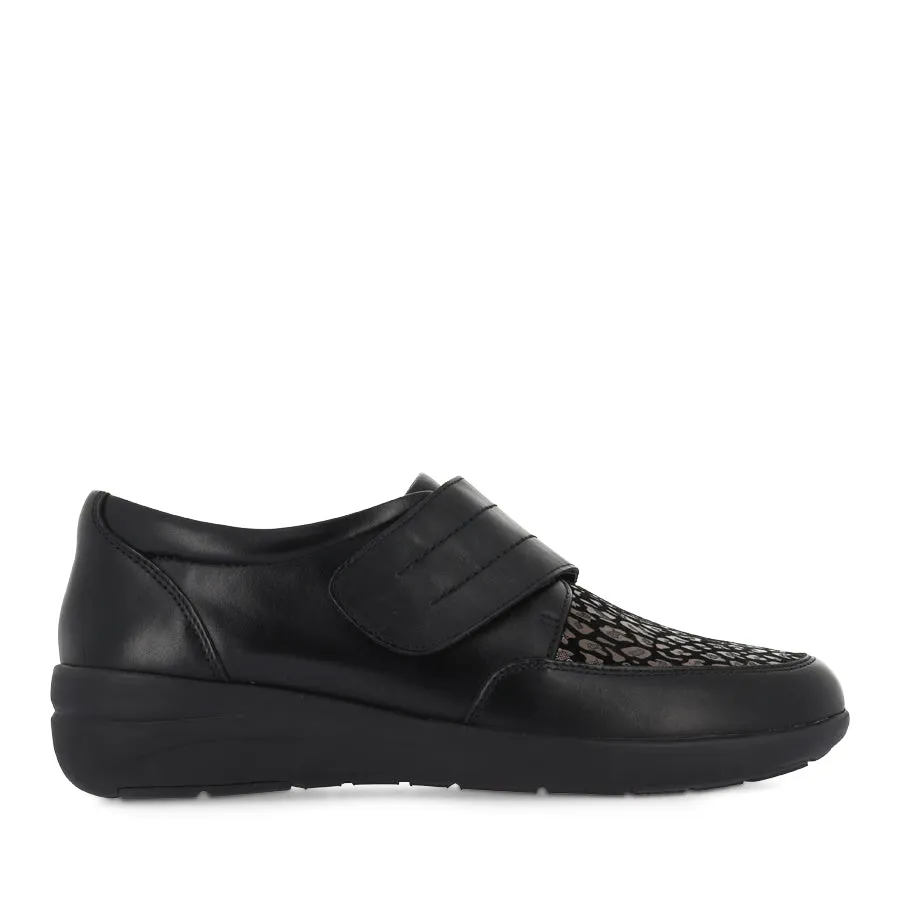 Subtle design NIDAL W - BLACK/BLACK PEWTER LEOPARD MULTI