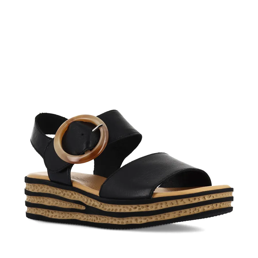 CUBBIE - BLACK LEATHER Silent Step Loose Fit