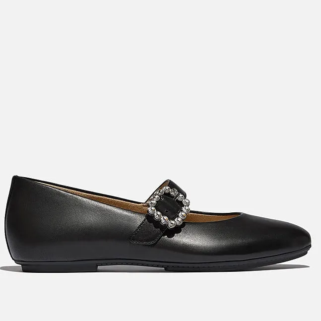 Swim Ready Street Glow FITFLOP DELICATO CRYSTAL-BUCKLE MARY JANE - BLACK