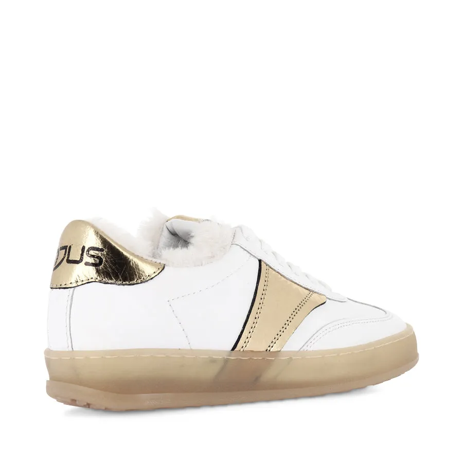 TILLY - WHITE LEATHER/FUR Torsion System Shock dispersion