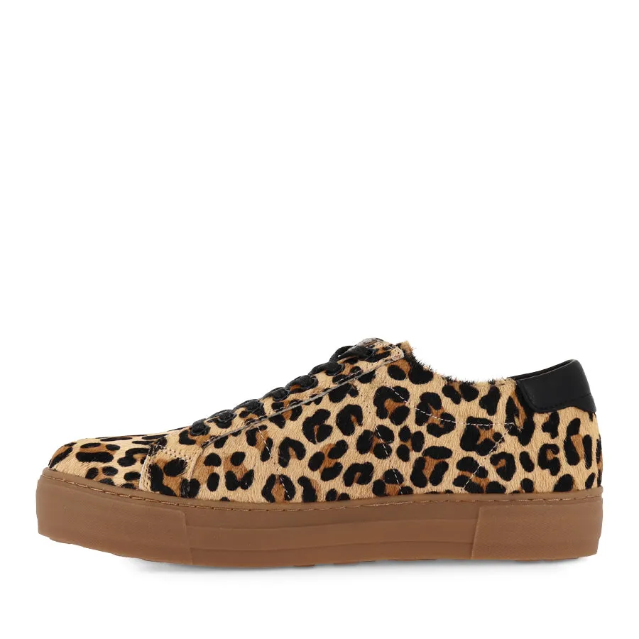 Sneaker Technology FROGGY - TAN LEOPARD BLACK MULTI