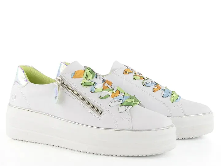 RIEKER PLATFORM SNEAKER - D1C0680 - WHITE MULTI Street Ball