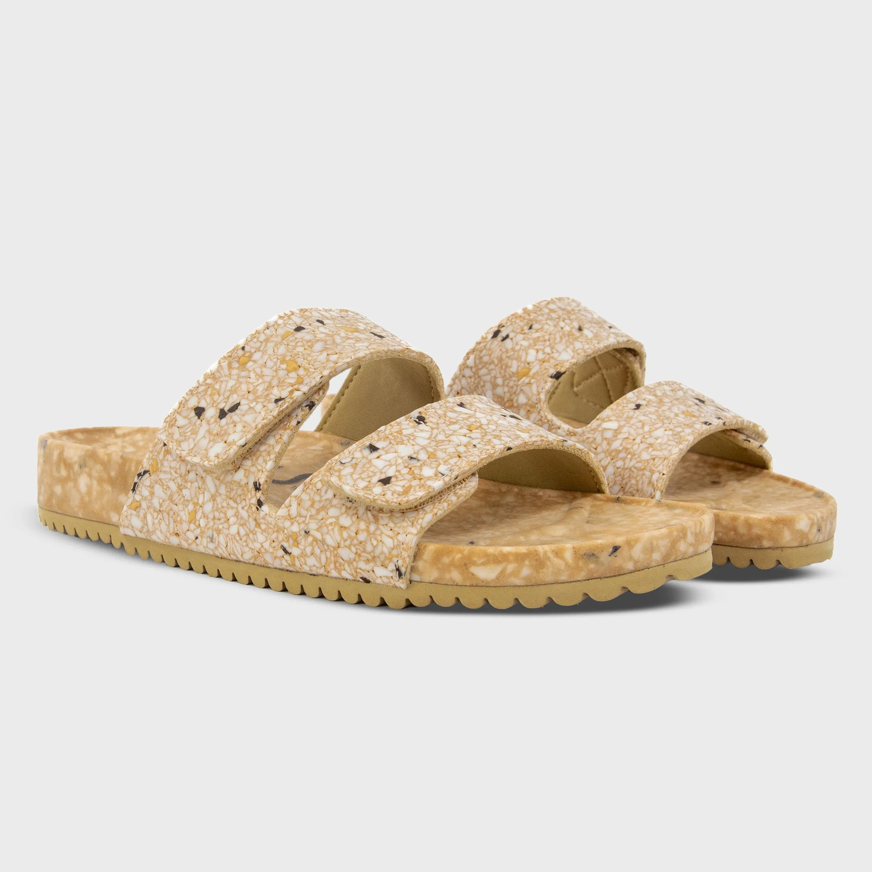 FLEKS THE RIVIERA SLIDE - MORNING COFFEE Suede Soft