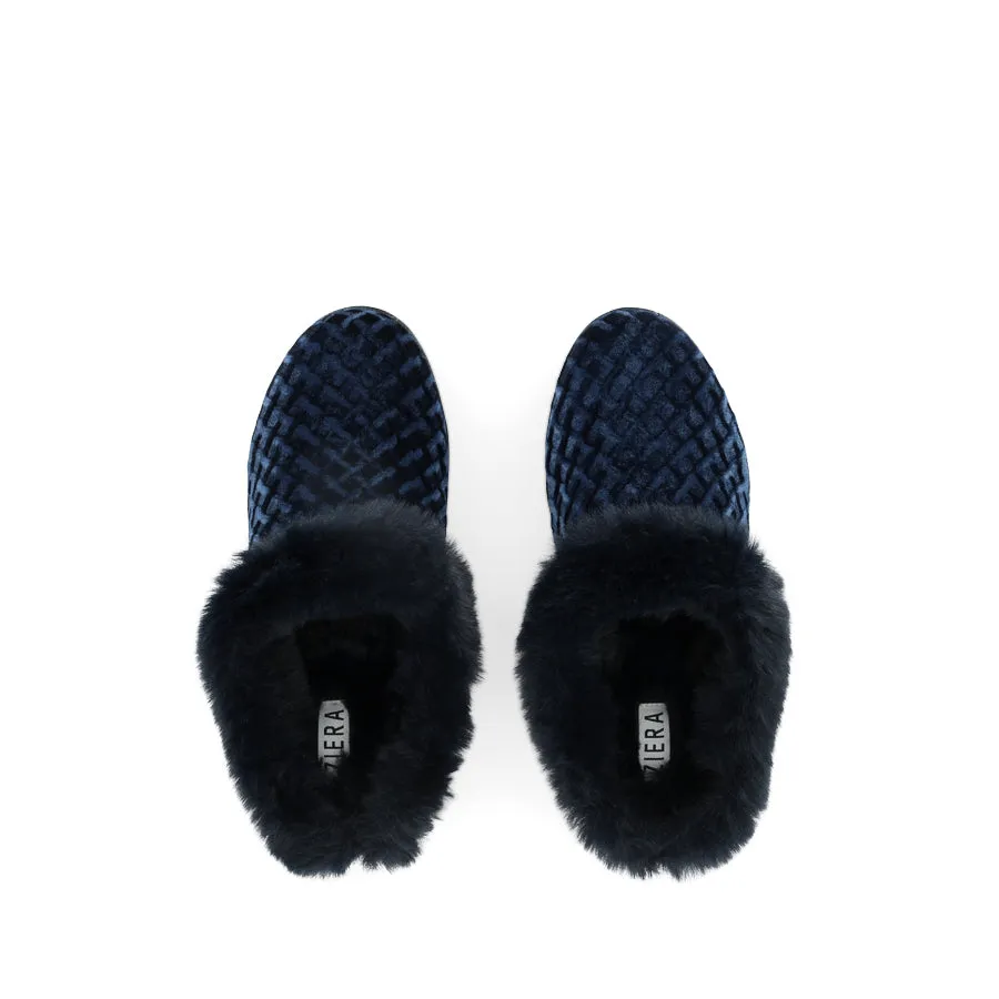 FIFI XW - NAVY EMBOSSED Comfy Sandal Step