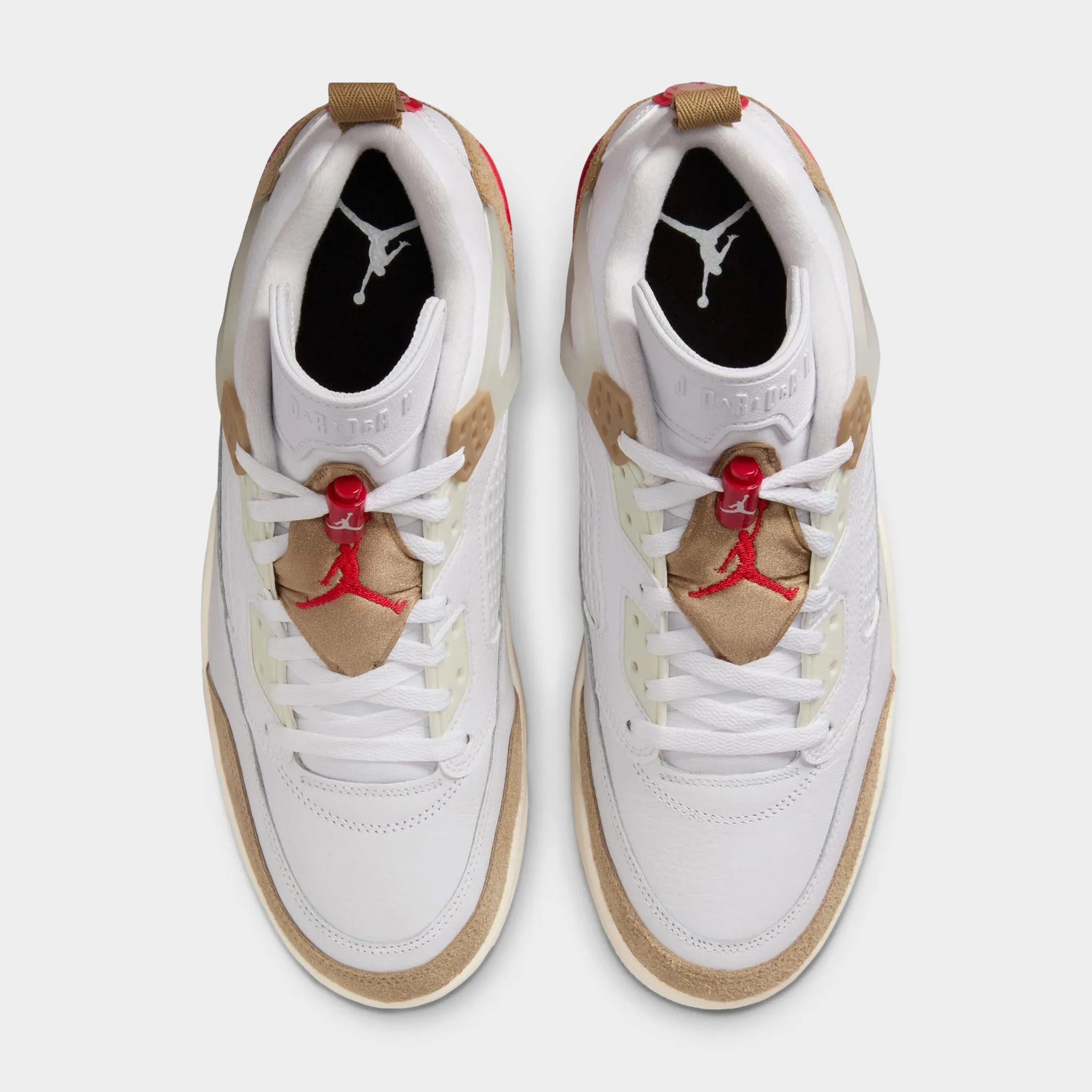 Jordan Spizike Low White / Fire Red - Desert Camo Compression Molded Responsiveness Impact Protection System