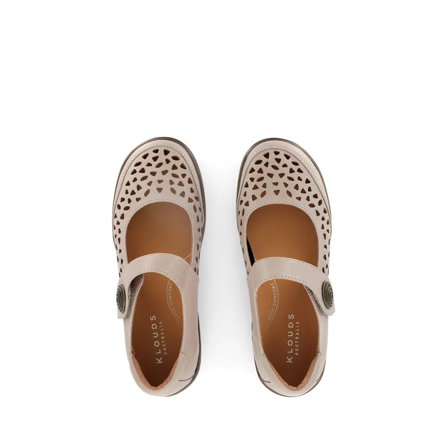 PIPER - STONE LEATHER Elegant Walk Versatile Cushioning