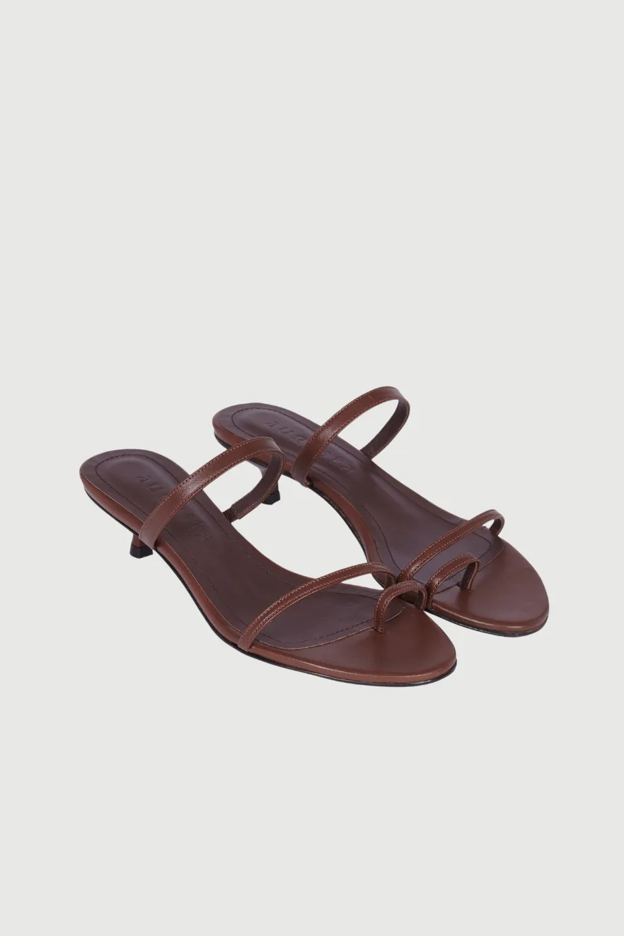 Daisy Sandals in Chocolate Leather Breathable mesh