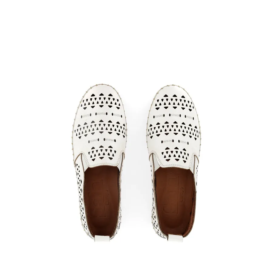 night stroll Shore Walk LOLA - WHITE LEATHER