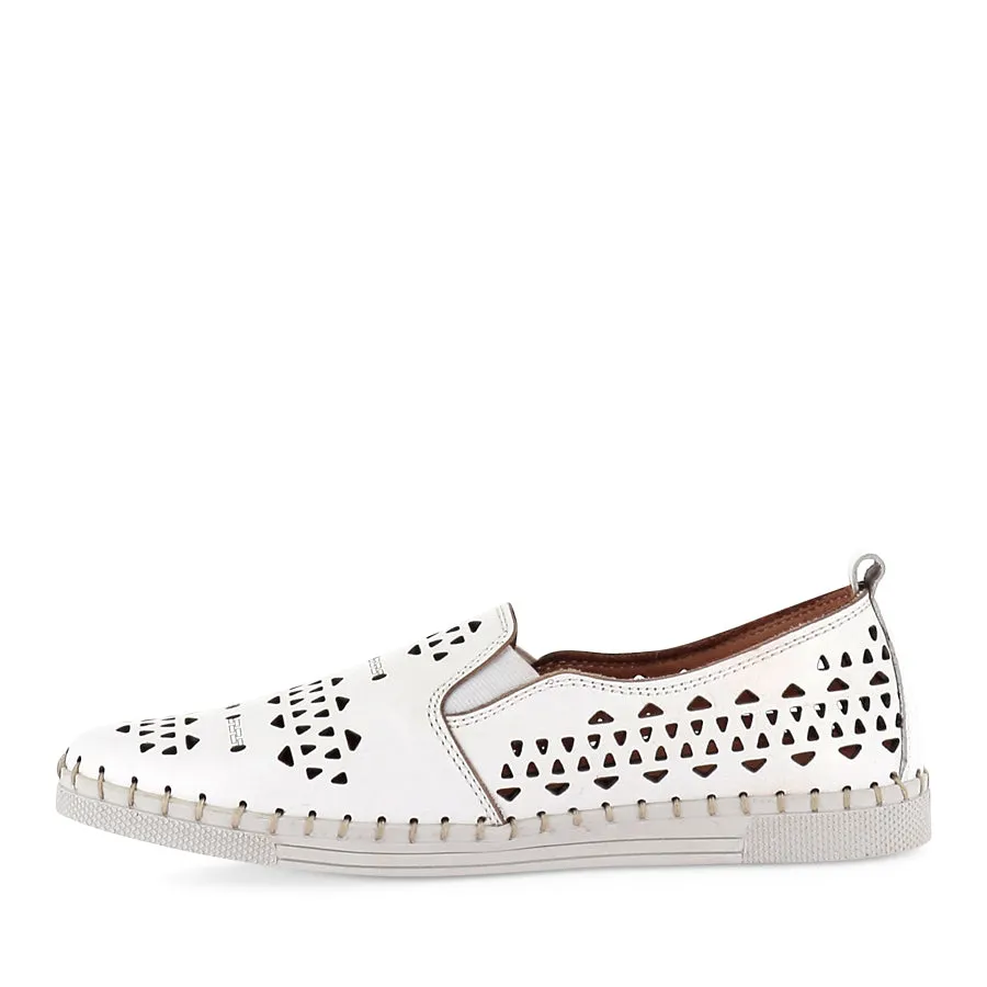 portable LOLA - WHITE LEATHER