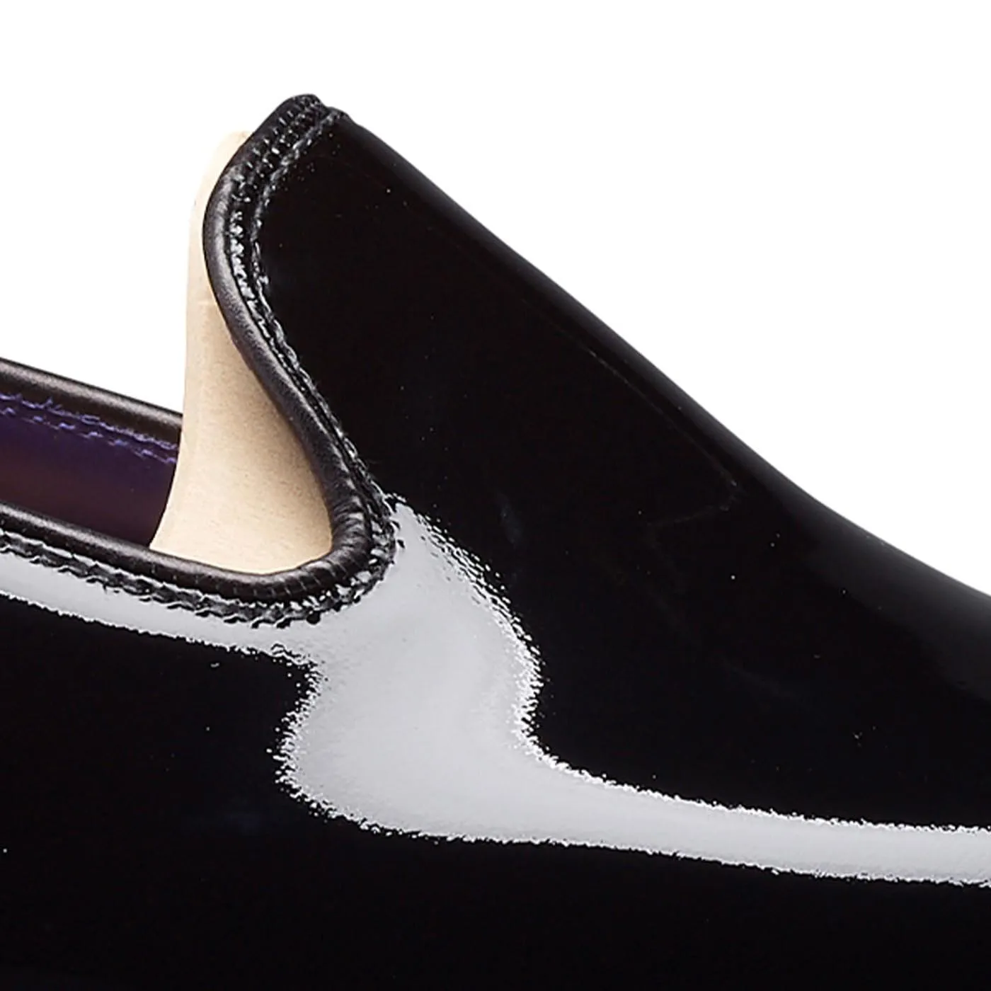 Kensington Black Patent Smooth Lane Pebble Grain