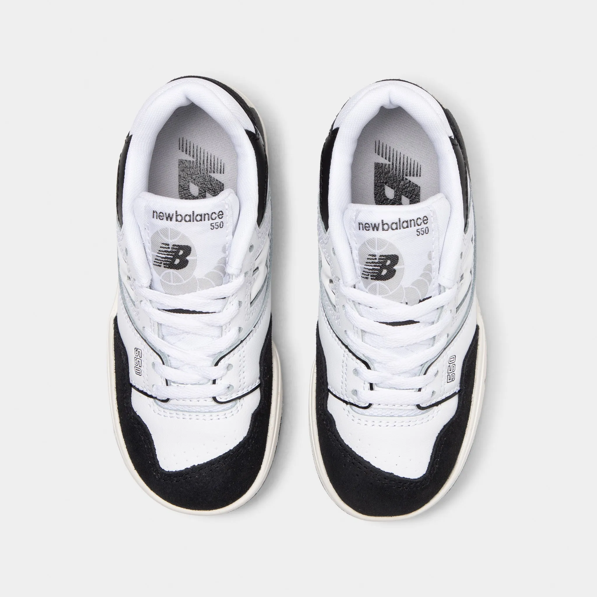 New Balance Childrens' PSB550CA White / Black Low Comfort