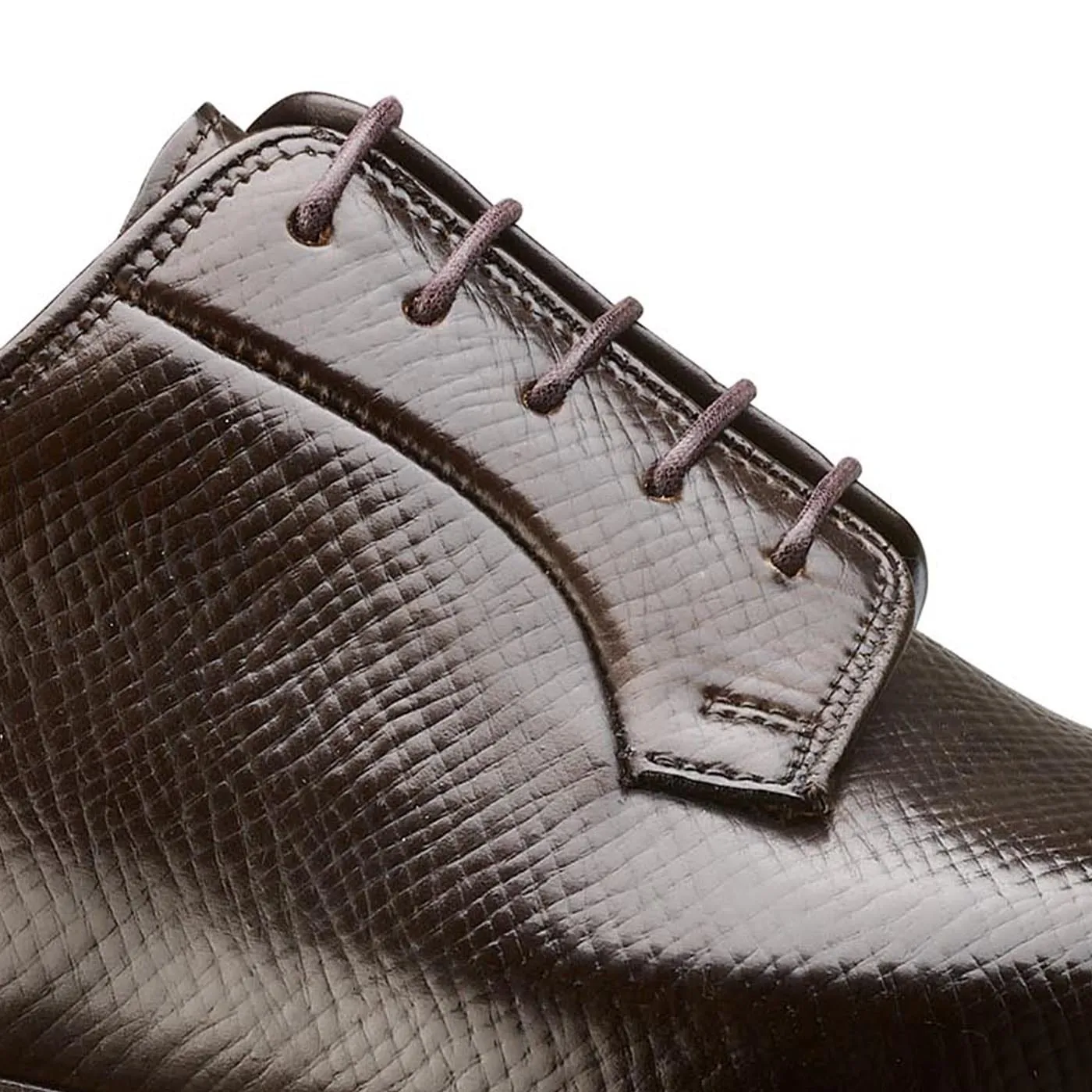Versatile Leather Shoes Lanark 5 Dark Brown Hatch Grain Cordovan
