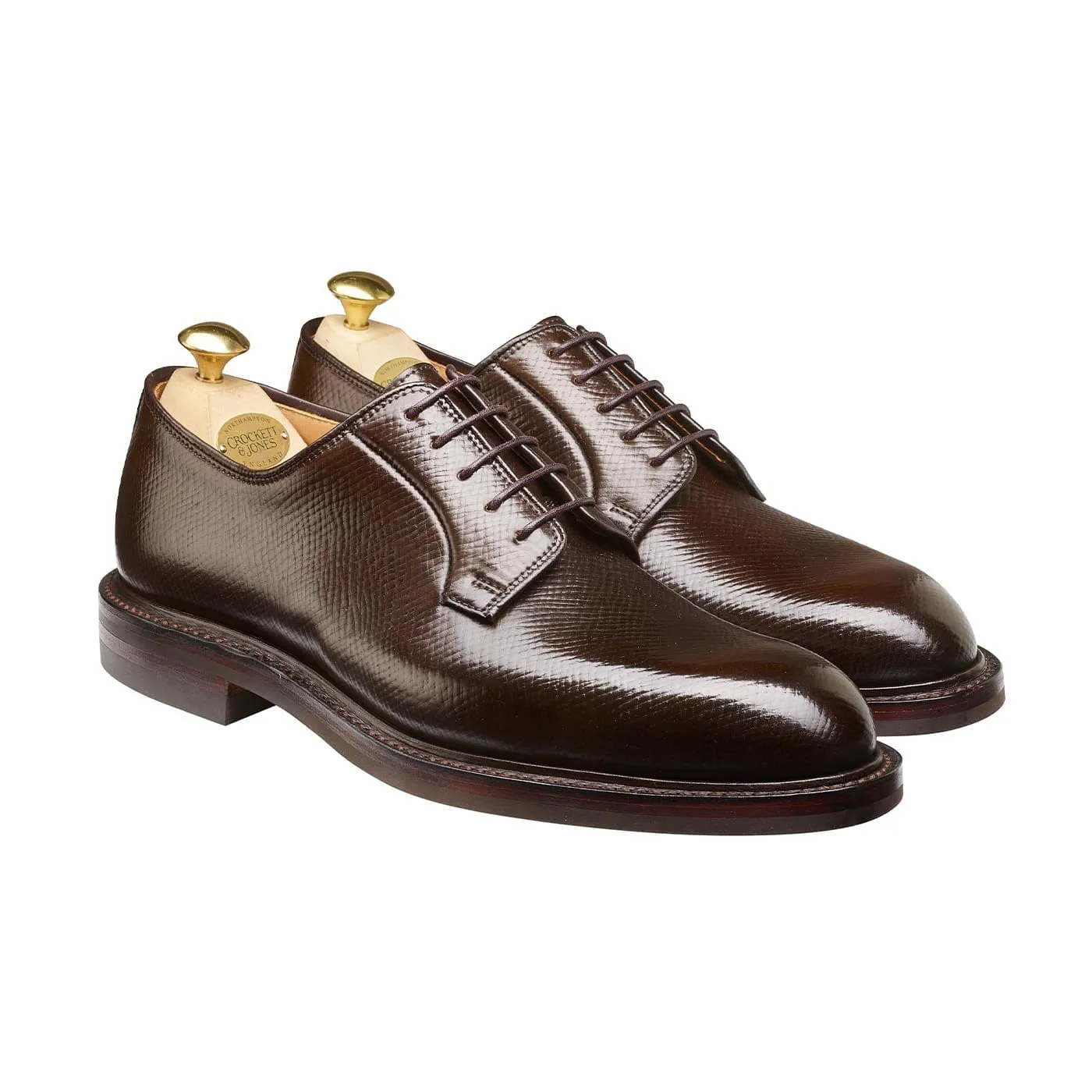 Lanark 5 Dark Brown Hatch Grain Cordovan Smart Padding Adjustable Strap